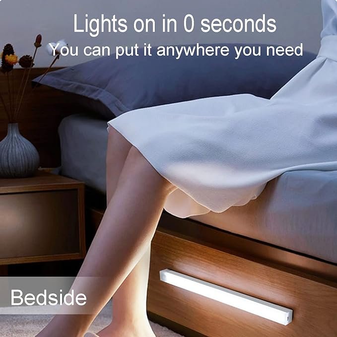Motion Sensor LED Under Cabinet Lights, Smart Sense Lamp, Battery Operated Under Counter Closet