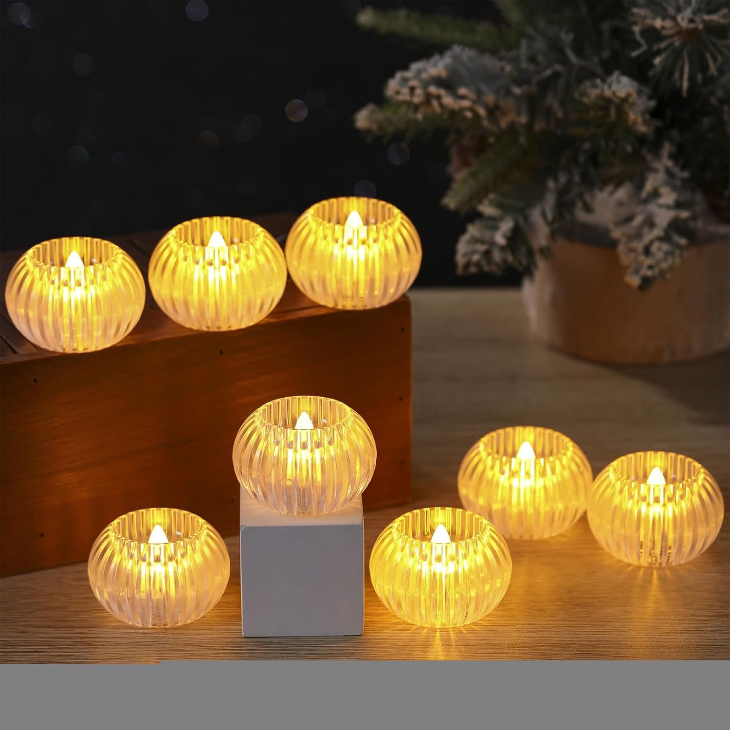 Battery Operated candles LED Lamp, Bedside Table Lamp with LED Bulb