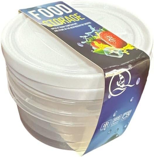 Plastic Small Round Box, Set Of 3 Pieces