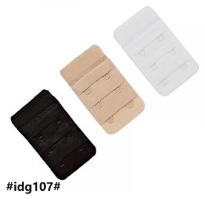 Bra Re-sizer Extender Strap Bra Extender 2 Hooks 3 Rows Elastic Bra Hook Strap Extension- Set of 3