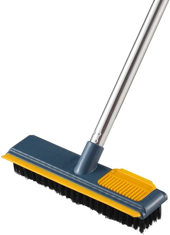 Sweeping Brush, Indoor Outdoor Floor Scrub Brush Stiff Bristles, Push Broom Long Handle Deck brush for Cleaning Bathroom.