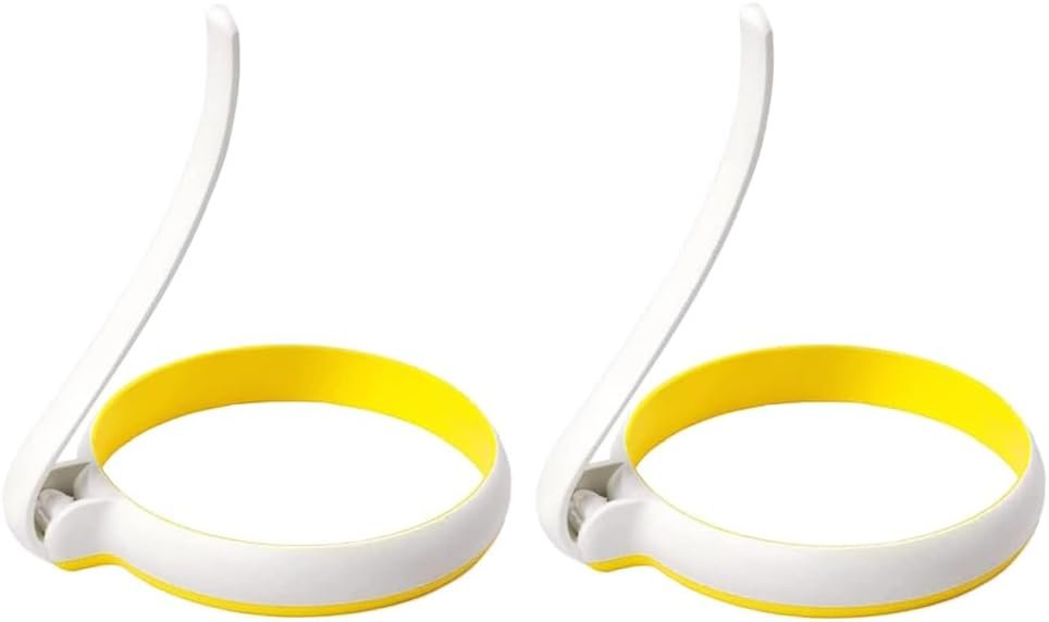 2*1 Silicone Fried Egg Rings Set, Round Mold for Pancakes, Breakfast Sandwich, Egg Ring for Frying