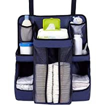 Hanging Diaper Organizer for Changing Table and Crib, Diaper Stacker and Crib Organizer | Hanging Diaper Caddy Organizer for Baby Essentials | Nursery Organizer for Cribs
