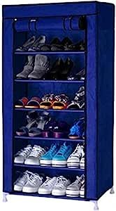 Shoe Rack, Simple assembly Single Row 8-Tier 7-Cube Shoe Tower