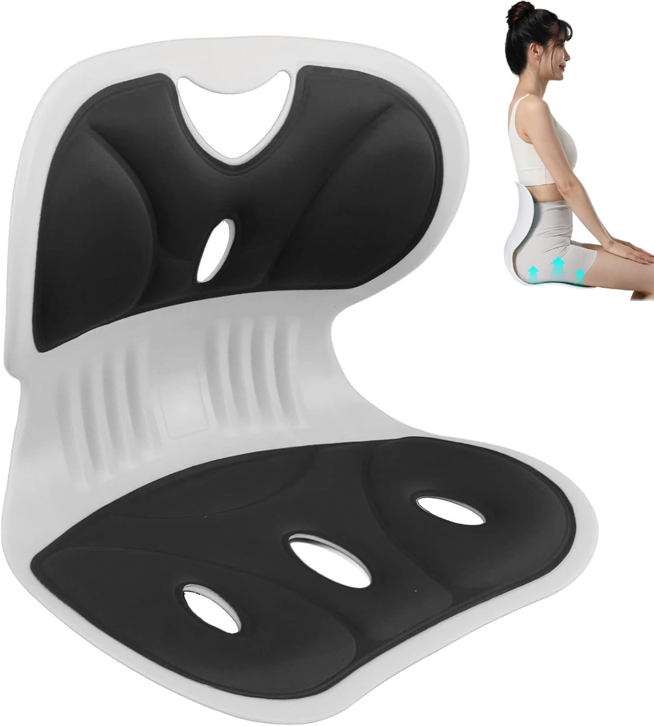 Posture Correction Chair, Contemporary Style, Posture Correction Chair, Armless, Lightweight, Portable, Memory Foam with Cotton, Office, Relaxing