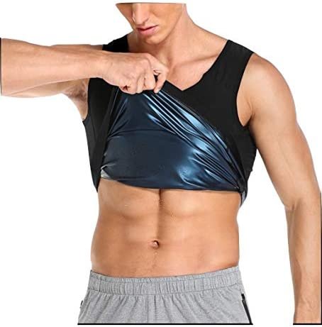 Sweat Sauna Tank Tops for Men, Men Weight Loss, Sauna Sweat Workout Body Shaper, Slimming Suit (L\XL)