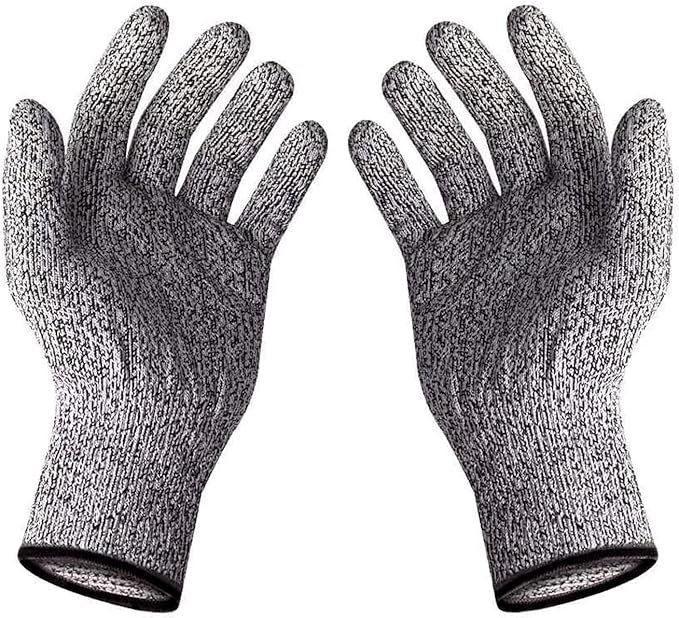 Cut Resistant Gloves Food Grade, LEVEL 5 Protection Safety Kitchen Cuts for Oyster Shucking, Fish Fillet, Processing, Mandolin Slicing, Meat Cutting and Wood Carving
