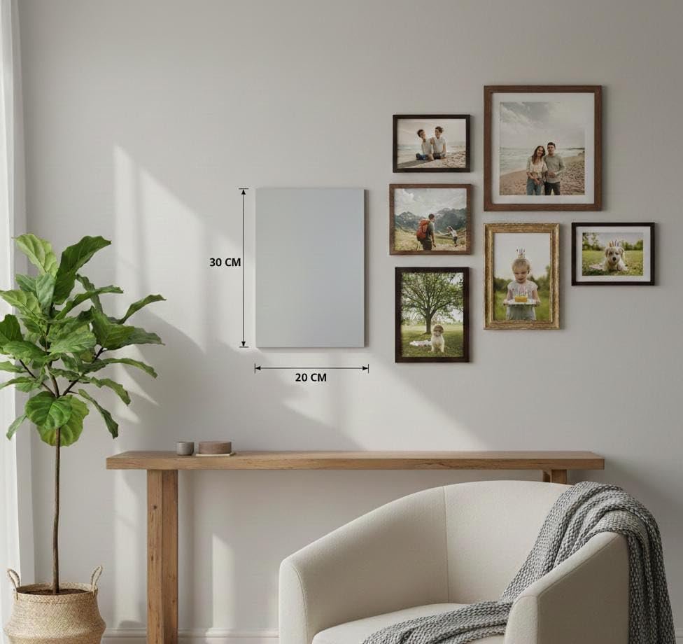 Frameless Rectangular Mirror Wall Sticker (20 x30 cm) – Self-Adhesive Reflective Acrylic Mirror Decal for Modern Home Decor, Living Room, and Bedroom Gallery Walls