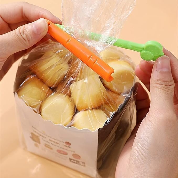 Pack of 5 Sealing Clips with Magnetic Storage Box, Plastic Bag Clips, Food Storage