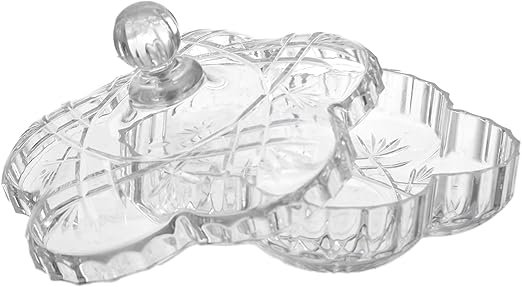 Acrylic bonbonniere for sweets and snack flower design - transparent