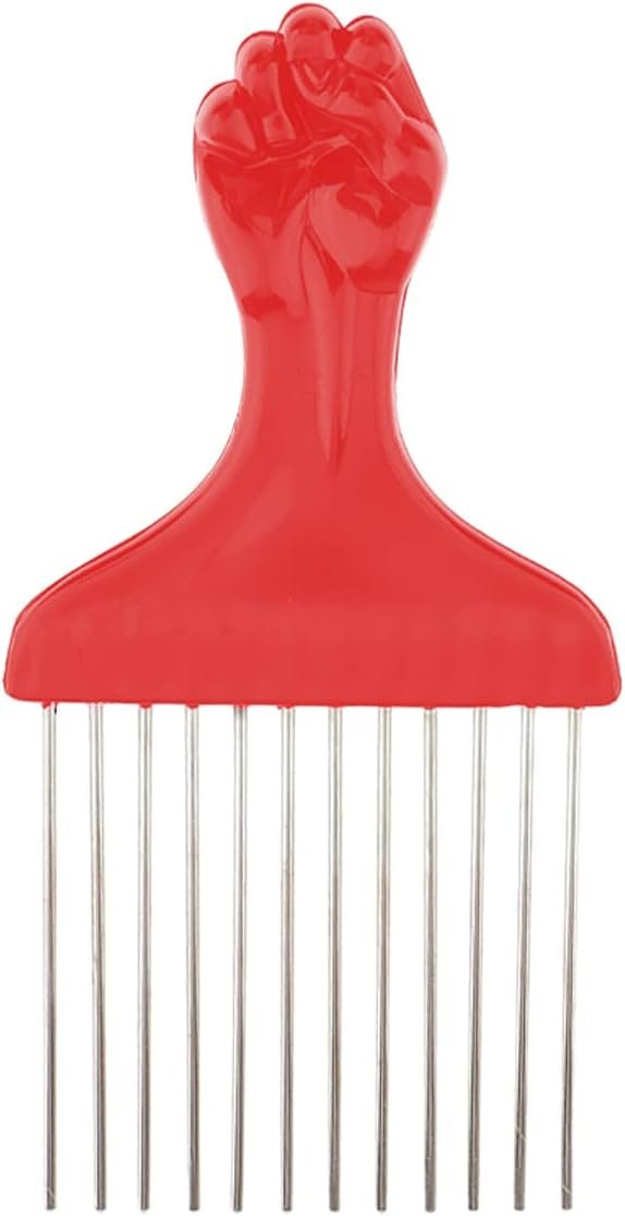 Wide-Tooth Stainless Steel Metal Comb, Hair Styling Tool, Grip Comb