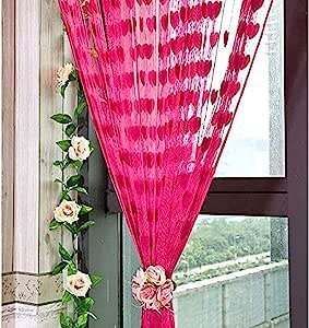 1mx2m Love Heart String Curtains Tassel Drape For Wall Vestibule Door Window Home Decor