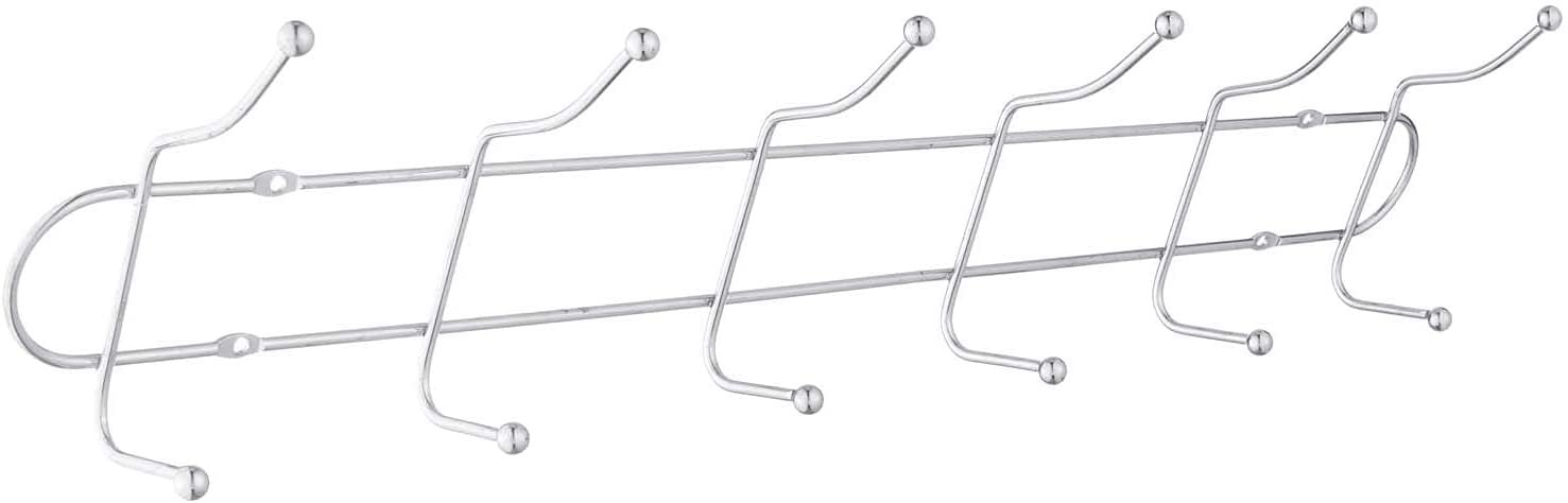 Stainless Steel Clothes Hanger, 6 Slots - Silver