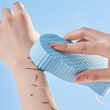 Baby Bath Sponge, Super Soft Exfoliating Bath Body Face Shower Sponge with Hanging Rope for Baby