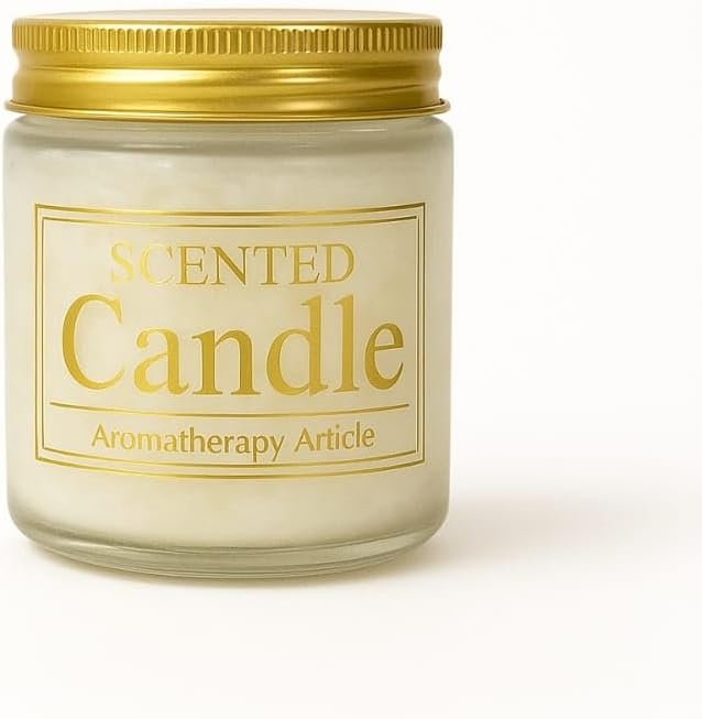 LUXURY Aromatherapy Candle Gift Set for Stress Relief Natural Wax Scented Candle in Gold Lid Jar | | Long Lasting Hour Burn Perfect Gift for Women