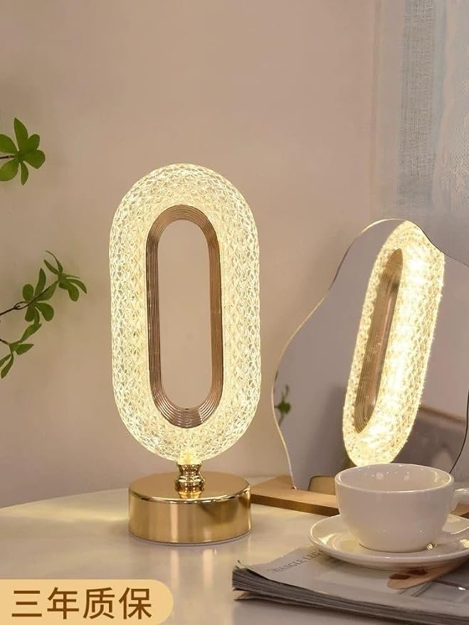Crystal Touch Desk Lamp Rechargeable 3 Modes USB