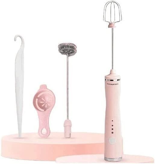 Electric Milk Frother Egg Beater Rechargeable Foam Maker Handheld Foamer High Speed Drink Mixer Coffee Frothing Wand