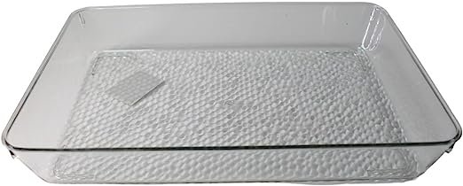 fridge and freezer plastic storage organizer tray , bpa-free, clear drawer for food, drinks, produce organization (Medium)