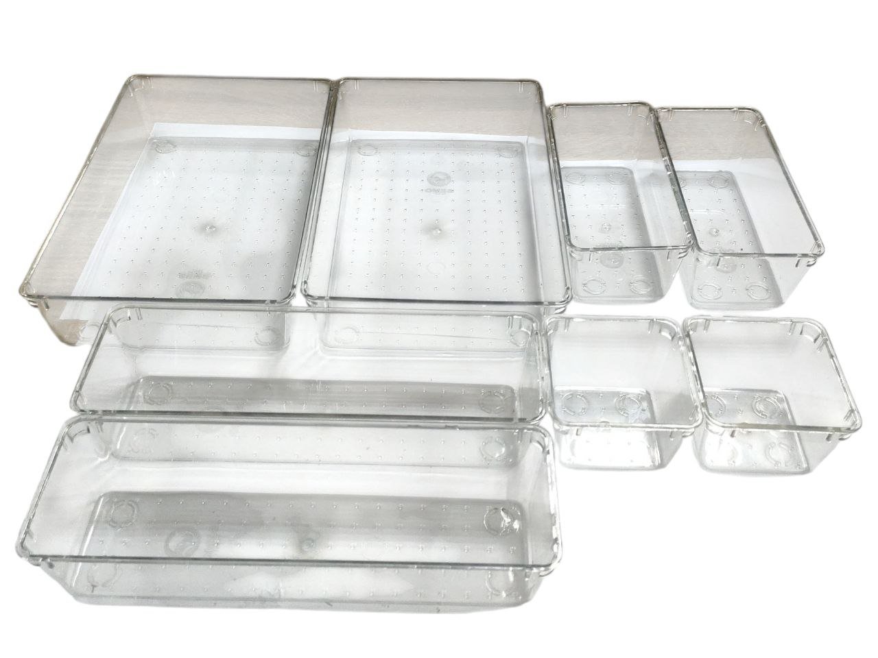 8pcs Organizer Versatile Storage Boxes for Home Office for Cosmetics Sundries and Desktop Supplies Easy to Clean Design