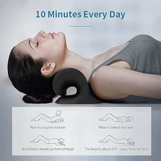 Neck and shoulder relaxation device, to relieve TMJ pain