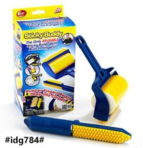 Sticky Buddy Reusable Sticky Picker Upper Roller With Built-in Fingers