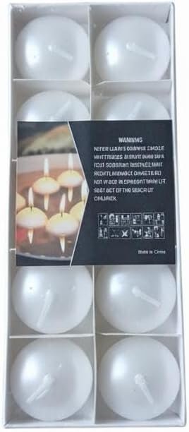 10 Pc Round Wax Candle for Home Decore, Living Room, Bed Room, Festivals for Meditation, Relaxation, Air Freshening