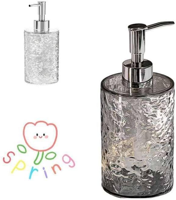 Textured Plastic Soap Dispenser, Refillable Bathroom Shower Gel