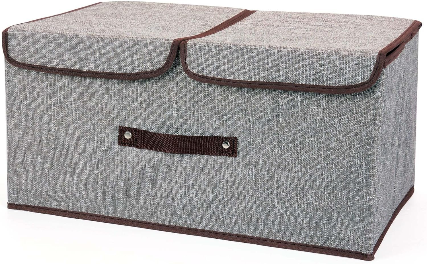 Double Cover Linen Fabric Storage Bins,Foldable Storage Container,Foldable Storage Container,Large Capacity Clothes Organizer small size 36 * 25 * 16