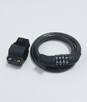 ​Heavy-Duty Combination Bike Lock – 4-Digit Resettable Anti-Theft Steel Cable Lock with Mounting Bracket.