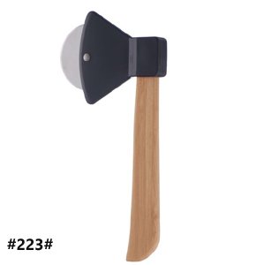 Stainless Steel Pizza Cutter with Wooden Handle - Multi Color