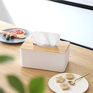 Imported unbreakable tissue box with a wooden lid