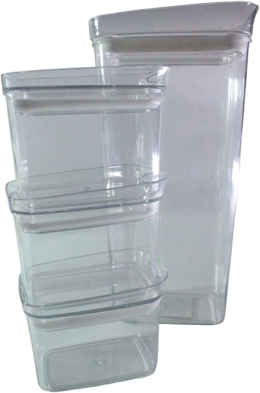 Acrylic Airtight Storage Container Set - Safe to Use - 4 Piece