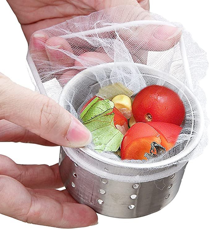 100pcs Disposable Sink Strainer Mesh Bag Filter Garbage Filter Hair Strainer Shower Drain Hole Garbage Bag Kitchen Bathroom Cleaning Accessories