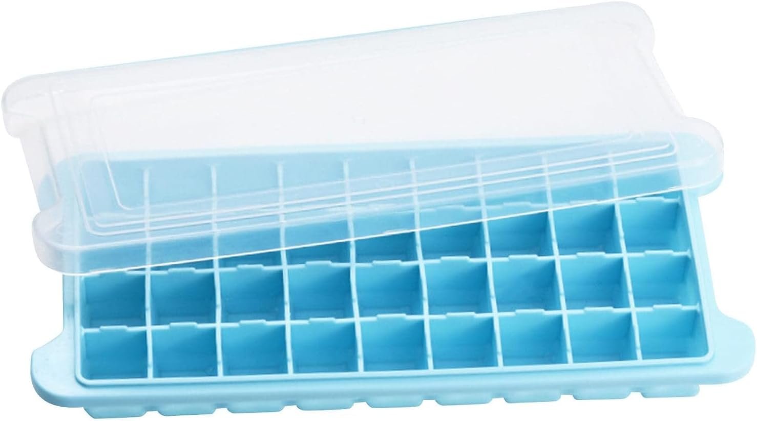 Ice Cube Tray with Lids Silicone,Easy-Release Flexible Ice Cube Molds