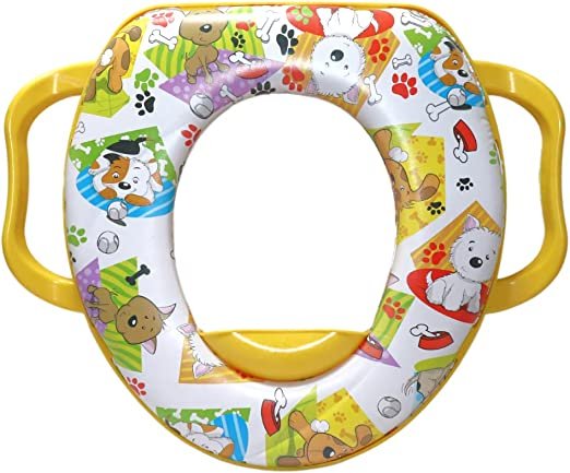 Soft Cushioned Potty Seat with Support Handles with Easy Grip Handles