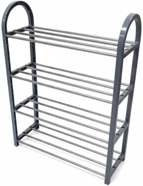 Generic Shoe Rack 4-Tier Shoe Rack Organizer Entryway Shoe Storage Plastic Multi-Functional Space-Saving