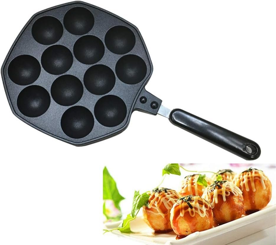 12 Hole Octopus Ball Maker, Non-Stick Pan, Making Small Balls, Baking Tray, Pancake Balls