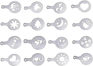 16 Plastic PiecesType Coffee Machine Template Strew Print for Nescafe