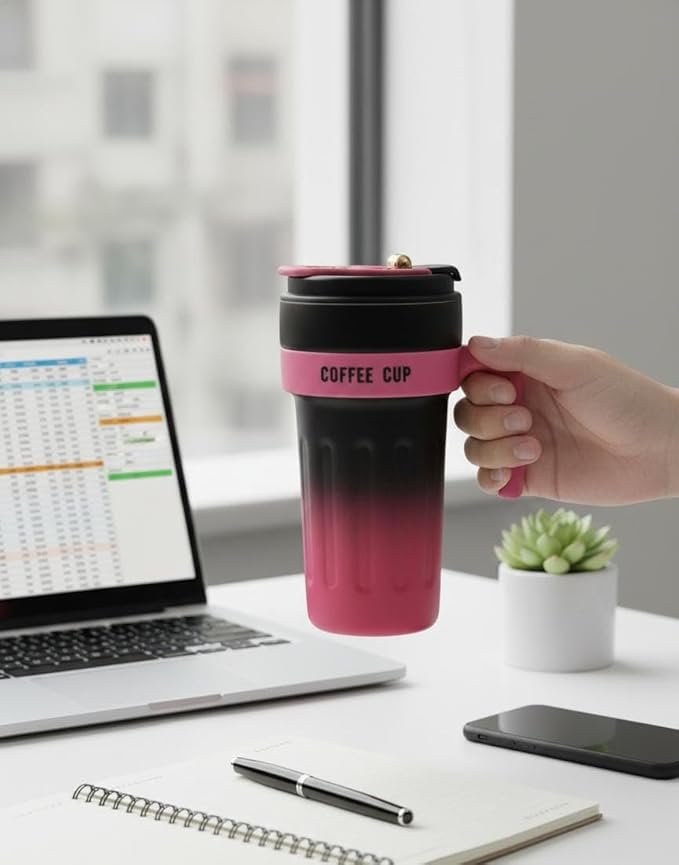 650ml Extra-Large Gradient Thermal Coffee Mug – Insulated Travel Tumbler with Comfort Handle