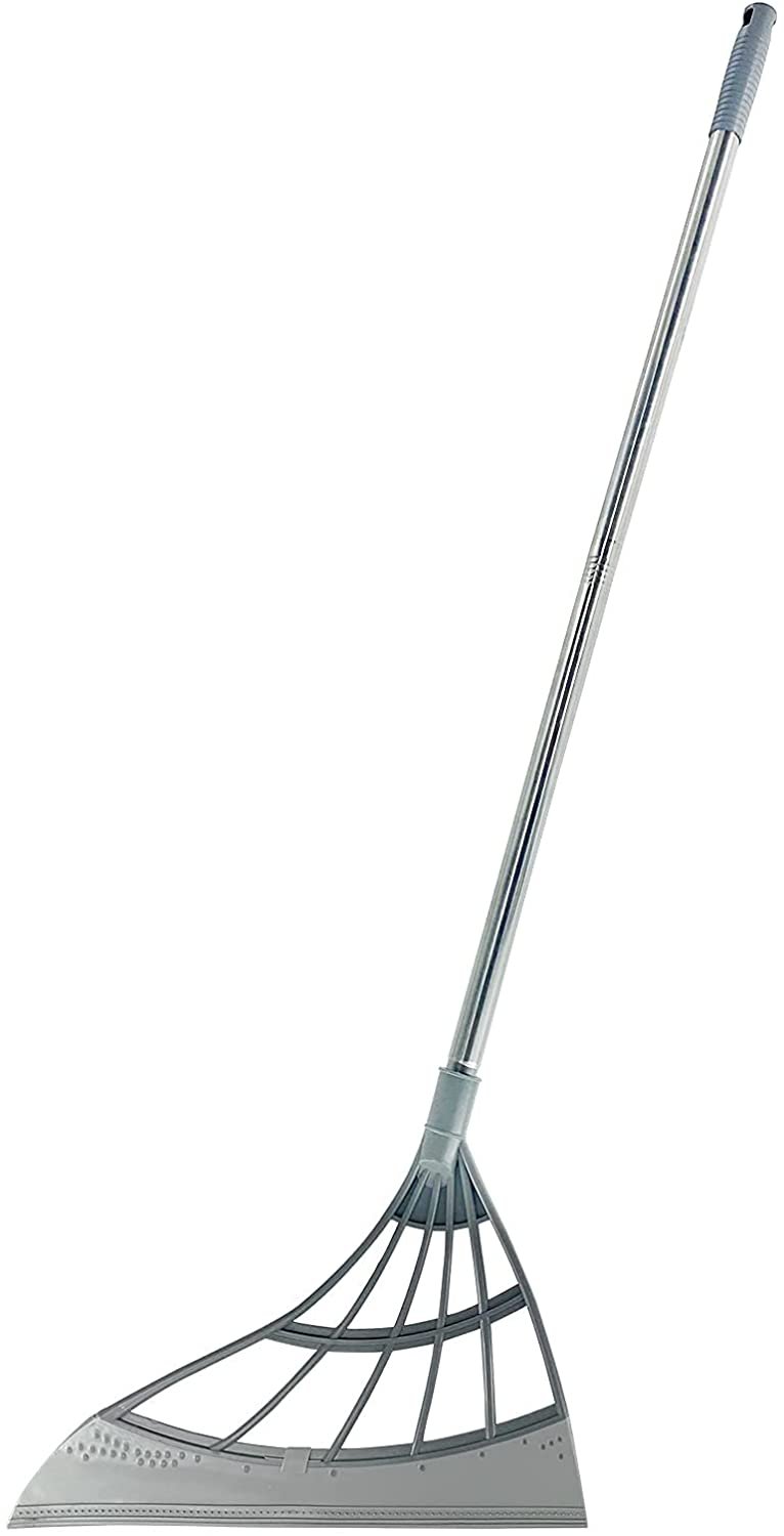 Multifunction Magic Broom Sweeper, Easily Dry The Floor Surface and Remove Dirt and Hair, Liquid, Glass Wiper, Super Sweeper Broom for Living Room, Kitchen, Bathroom (grey)
