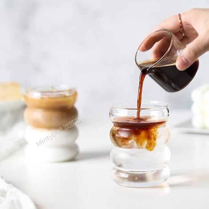 Large glass cup, high temperature resistant,