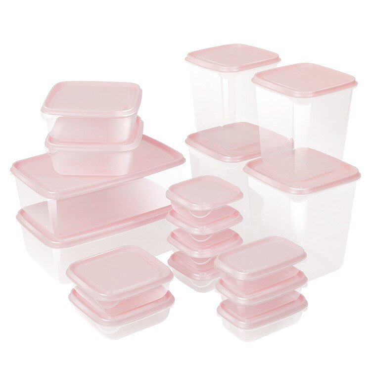17 Pcs/Set Food Sealed Box With Cover Kitchen Refrigerator Storage