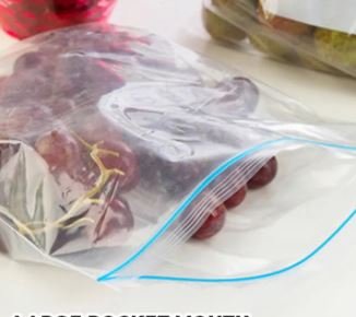 Clear Resealable Freezer Bag 20pcs Food Storage Beg Plastik