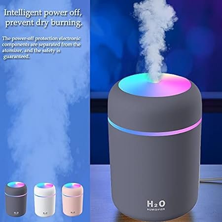 Cool Colorful H2o Humidifier Personal Office USB for Car, Office Room and Bedroom