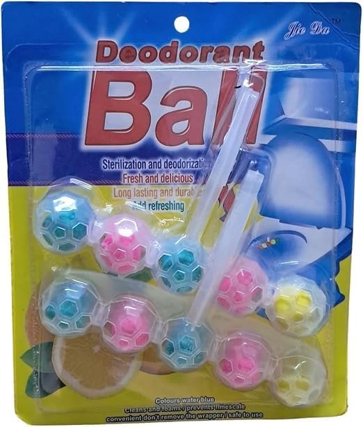 Toilet Cleaner, Toilet Ball Hanging Toilet Cleaner, Ball Cleans Urine Dirt and Purifies Blue Bubbles for Deodorant Cleaning 2*1