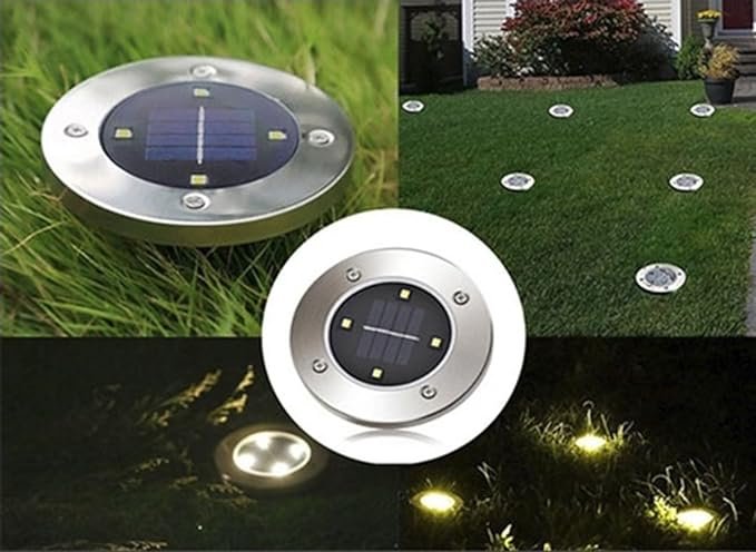 Fresh Solar Ground Lights for Outdoor, Solar Garden Lights Waterproof LED Solar Lights Garden Landscape Lighting