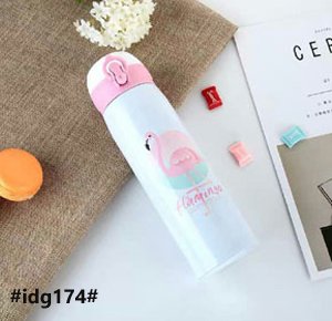 Stainless Steel Vacuum Leak Closed Thermos flamingo pattern