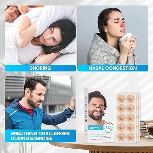 Magnetic Nose Strips – Extra Strength Nasal Strips for Snoring Relief, Anti Snore Nose Strips to Improve Breathing, For Sleep & Sports Use