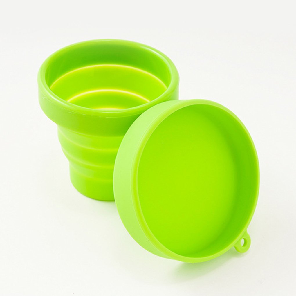 1Pcs 150ml Silicone Cup Portable Coffee Folding Foldable Mug Telescopic Collapsible Multi-Function Hanging Storage Cover