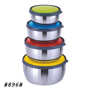 Stainless Steel Nesting Mixing Kitchen Storage Bowls Set of 4 – Great for Mixing, Baking, Serving